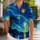 Swirling Starry Ocean Night Sky for Resort Holidays and Coastal Getaways for Men Hawaiian Shirt - 1
