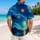 Swirling Starry Ocean Night Sky for Resort Holidays and Coastal Getaways for Men Hawaiian Shirt - 2