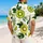 Fresh Kiwi Fruit and Tropical Leaves for Summer Vacation Style, Men's Resort Wear Gift Hawaiian Shirt - 2