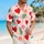 Red Heart Medallions and Island Botanicals for Valentine Getaways and Resort Vacations Hawaiian Shirt - 6