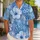 Blue Hibiscus And Tropical Leaves For Beach Vacations And Island Getaways Hawaiian Shirt - 1