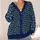 Navy Heart Vine Rows For Romantic Everyday Layering And Holiday Gatherings For Women All-over Print Knitted Cardigan - 4