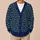 Navy Heart Vine Rows For Romantic Everyday Layering And Holiday Gatherings For Women All-over Print Knitted Cardigan - 6