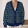Navy Heart Vine Rows For Romantic Everyday Layering And Holiday Gatherings For Women All-over Print Knitted Cardigan - 2