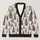 Black And White Evergreen Trees For Cozy Holiday Layering And Winter Family Gatherings All-over Print Knitted Cardigan - 1