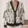 Black And White Evergreen Trees For Cozy Holiday Layering And Winter Family Gatherings All-over Print Knitted Cardigan - 2