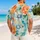 Koi Fish, Peonies and Ocean Waves for Beach Vacations and Island Getaways for Men Hawaiian Shirt - 2