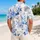 Blue Botanical Roses for Seaside Holidays and Resort Escapes, Vacation Wear for Men Hawaiian Shirt - 2