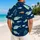 Retro Mint Fish And Coral Orange Ocean Scene For Beach Vacations And Summer Travel Hawaiian Shirt - 2
