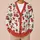 Santa Snowman Gingerbread Holiday Cheer for Christmas Parties, Women's XL-6XL Sizes All-over Print Knitted Cardigan - 6