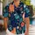 Colorful Tropical Cat Garden Scene for Beach Holidays and Summer Getaways for Men Hawaiian Shirt - 1