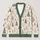 Evergreen Tree Forest Motifs for Cozy Winter Layering in Soft Pastel Woodland Style All-over Print Knitted Cardigan - 1