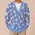 Blue Daisy And Orange Leaf Florals For Relaxed Everyday Autumn Layering For Women’s Style All-over Print Knitted Cardigan - 6