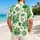 Emerald Clover Island Motif for Beach Getaways and St. Patrick’s Day Resort Style Hawaiian Shirt - 2