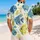 Playful Blue Fish And Tropical Foliage For Beach Getaways And Island Weekends For Men Hawaiian Shirt - 2