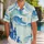 Blue Ocean Wave Surf Scene for Beach Vacations, Coastal Getaways, and Summer Days Hawaiian Shirt - 1