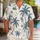 Dusty Blue Palm Trees for Beach Vacations, Resort Weekends, and Island Getaways for Men Hawaiian Shirt - 1