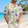 Blue Wildflower Garden With Green Leaves For Resort Days And Coastal Getaways For Men Hawaiian Shirt - 6