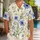 Blue Wildflower Garden With Green Leaves For Resort Days And Coastal Getaways For Men Hawaiian Shirt - 1