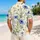 Blue Wildflower Garden With Green Leaves For Resort Days And Coastal Getaways For Men Hawaiian Shirt - 2