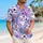 Playful Purple Puppy With Twinkling Island Blooms For Beach Vacations And Resort Days Hawaiian Shirt - 6