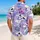 Playful Purple Puppy With Twinkling Island Blooms For Beach Vacations And Resort Days Hawaiian Shirt - 2