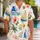 Watercolor Sailboats Palm Blossoms For Coastal Vacations And Relaxed Resort Days Hawaiian Shirt - 1