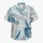 Blue Ocean Wave Leaf Colorblock Resort Style for Summer Beach Travel Getaways Men Hawaiian Shirt - 7