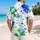 Cobalt Blue Emerald Ink Splashes for Beach Holidays Resort Getaways Men's Vacation Wear Hawaiian Shirt - 2