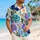 Blue Lavender Tropical Florals for Beach Getaways and Resort Days, Relaxed Men's Style Hawaiian Shirt - 6