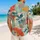 Crimson Koi Fish and Rolling Ocean Waves for Resort Evenings and Island Getaway Style Hawaiian Shirt - 2