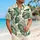 Green Monstera Palm Leaf Botanical Style for Beach Vacations and Summer Travel Getaways Hawaiian Shirt - 6