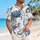 Navy Seafood Collection for Coastal Summer Gatherings and Beach Dining, Men’s Style Hawaiian Shirt - 6