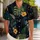 Black Cat Tropical Foliage Beach Getaway Style for Men and Island-Loving Travelers Hawaiian Shirt - 1