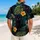 Black Cat Tropical Foliage Beach Getaway Style for Men and Island-Loving Travelers Hawaiian Shirt - 2