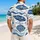 Retro Blue Fish Ocean Motifs for Beach Vacations, Cruises, and Summer Getaways for Men Hawaiian Shirt - 2
