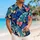 Blue Tropical Butterfly Foliage for Island Vacations and Resort Weekends Menswear Hawaiian Shirt - 6