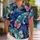 Blue Tropical Butterfly Foliage for Island Vacations and Resort Weekends Menswear Hawaiian Shirt - 1