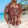 Burgundy Coastal Evergreen Motifs For Resort Getaways And Holiday Travel For Men Hawaiian Shirt - 6