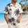 Black Palm Tree Silhouettes for Tropical Vacations and Beach Getaways, Men's Resort Style Hawaiian Shirt - 6