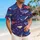 Blue Whale Ocean Scene for Beach Vacations and Coastal Getaways, Relaxed Men's Style Hawaiian Shirt - 6