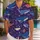 Blue Whale Ocean Scene for Beach Vacations and Coastal Getaways, Relaxed Men's Style Hawaiian Shirt - 1
