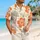 Orange Tropical Hibiscus Blooms for Beach Holidays and Resort Getaways for Men Travelers Hawaiian Shirt - 6