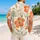 Orange Tropical Hibiscus Blooms for Beach Holidays and Resort Getaways for Men Travelers Hawaiian Shirt - 2