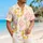 Pastel Geometric Plumeria Medallions for Sunny Resort Getaways and Island Weekends Hawaiian Shirt - 6
