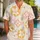 Pastel Geometric Plumeria Medallions for Sunny Resort Getaways and Island Weekends Hawaiian Shirt - 1