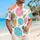 Colorful Hand-Drawn Circles for Beach Vacations and Resort Weekends, Men’s Style Hawaiian Shirt - 6