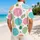 Colorful Hand-Drawn Circles for Beach Vacations and Resort Weekends, Men’s Style Hawaiian Shirt - 2