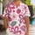 Magenta Island Blooms for Beach Vacations and Resort Weekends, Men’s Summer Style Hawaiian Shirt - 1