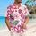 Magenta Island Blooms for Beach Vacations and Resort Weekends, Men’s Summer Style Hawaiian Shirt - 6